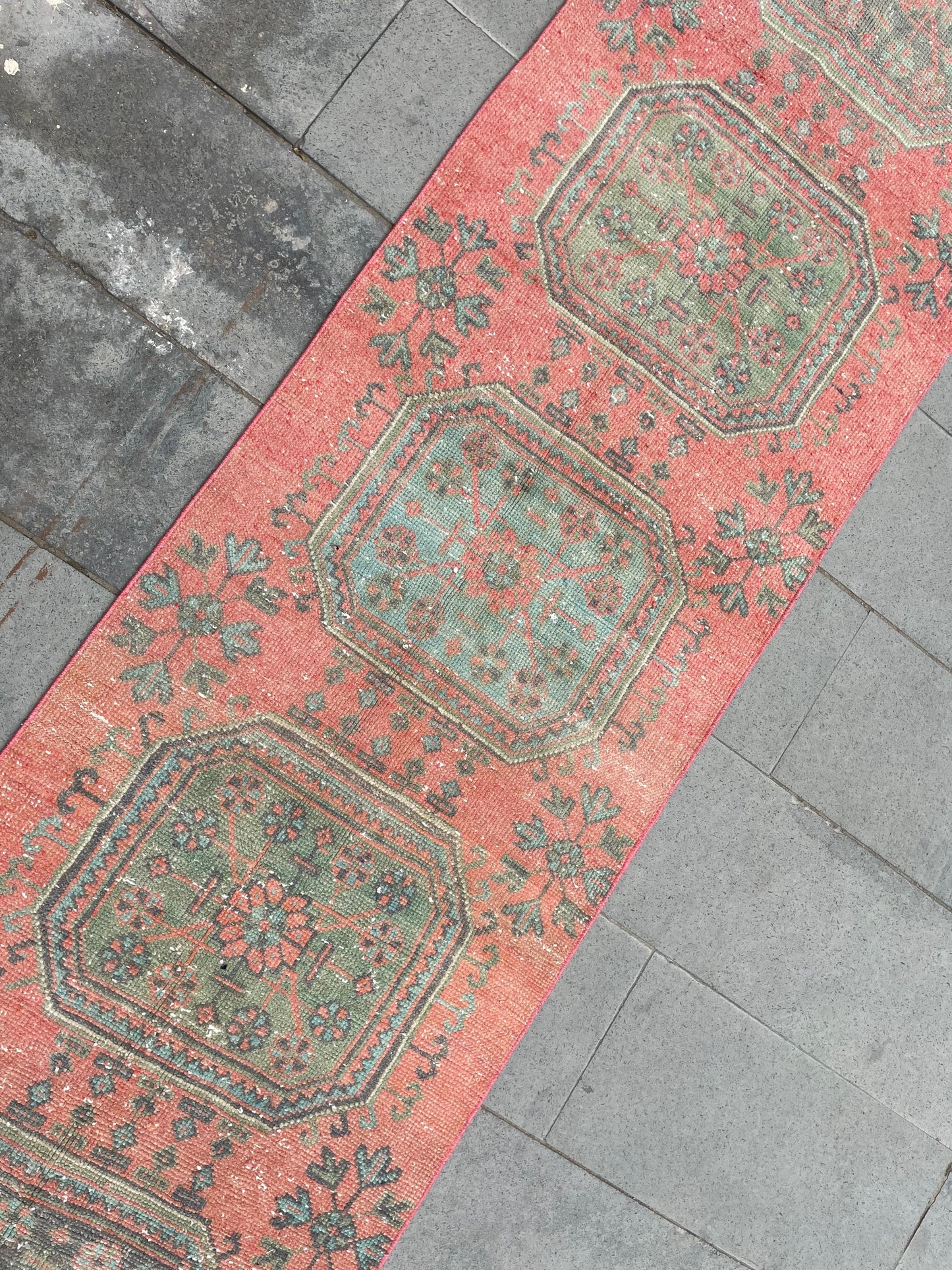 Vintage Hand Knotted 2.5 x 19 Extra Long Turkish Runner Very Long Stairs Runner Rug Vintage Runner Rug XL Oriental Runner Staircase Runner