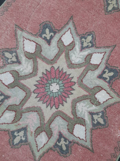 Vintage Wool Runner Rug Muted 2.9 x 10.7 Hand Made Runner Rug Turkish Runner Rug Vintage Runner Rug Hallway Runner Rug Wool Kitchen Runner