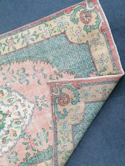 Turkish hand made rugs vintage turkish rugs oushak rug vintage oushak rug, wool rug