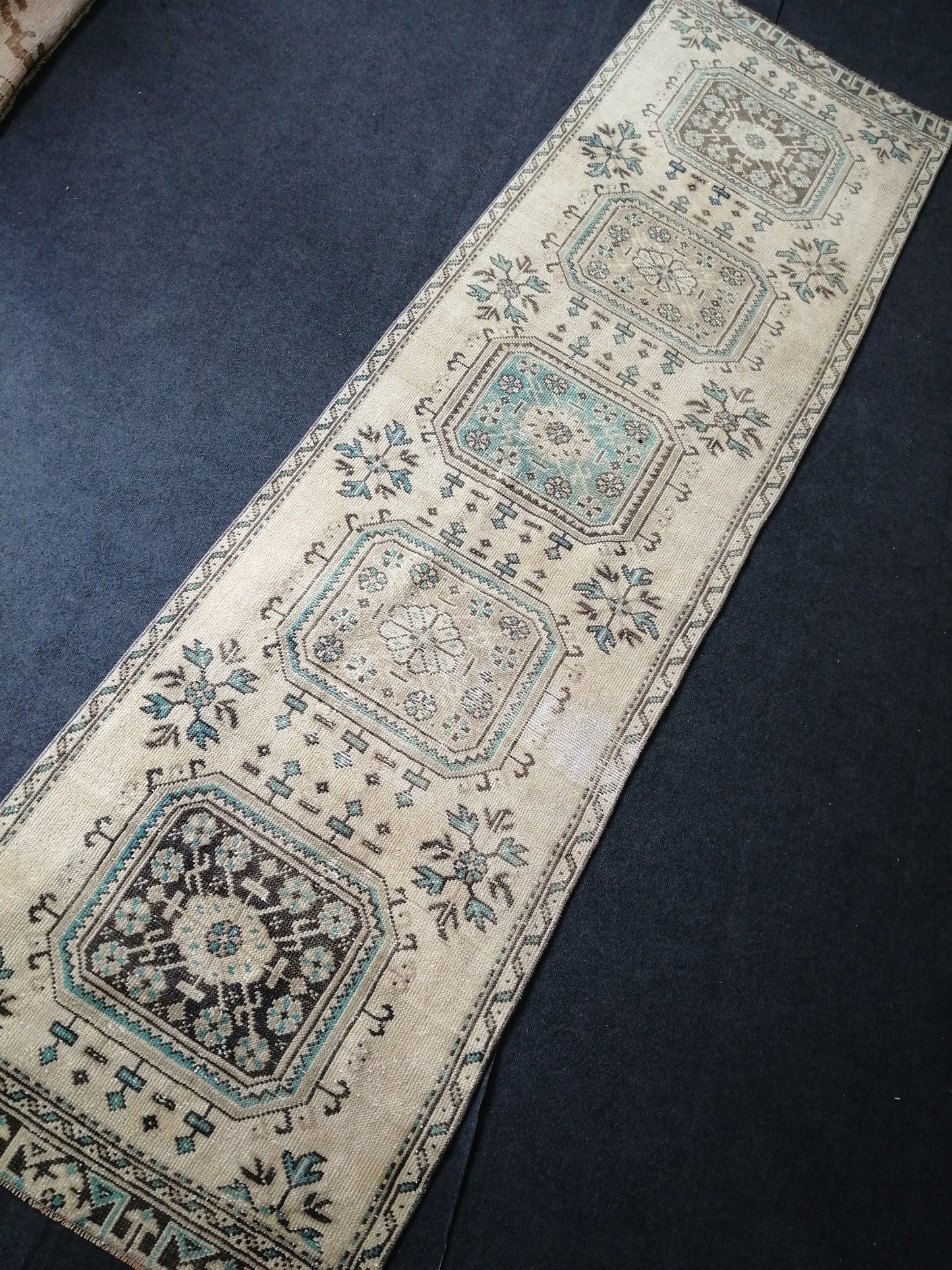 10.8 x 3 Oushak Runner Rug Turkish Runner Rug Vintage Runner Rug Hallway Runner Rug Kitchen Runner Rug Wool Runner Rug Wool Oushak Rug