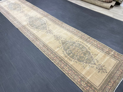 Vintage Persian Runner Rug 2.8 x 13 Fine Knotted Handmade Runner Rug Turkish Runner Rug Vintage Runner Rug Hallway Runner Kitchen Runner Rug