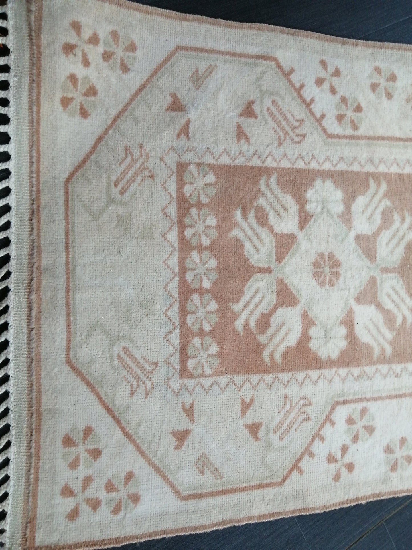 MUTED Staircase Runner 2.5 x 17 Turkish Runner Extra Long Vintage Runner Rug Hallway Runner Kitchen Runner Rug XL Wool Handmade Runner