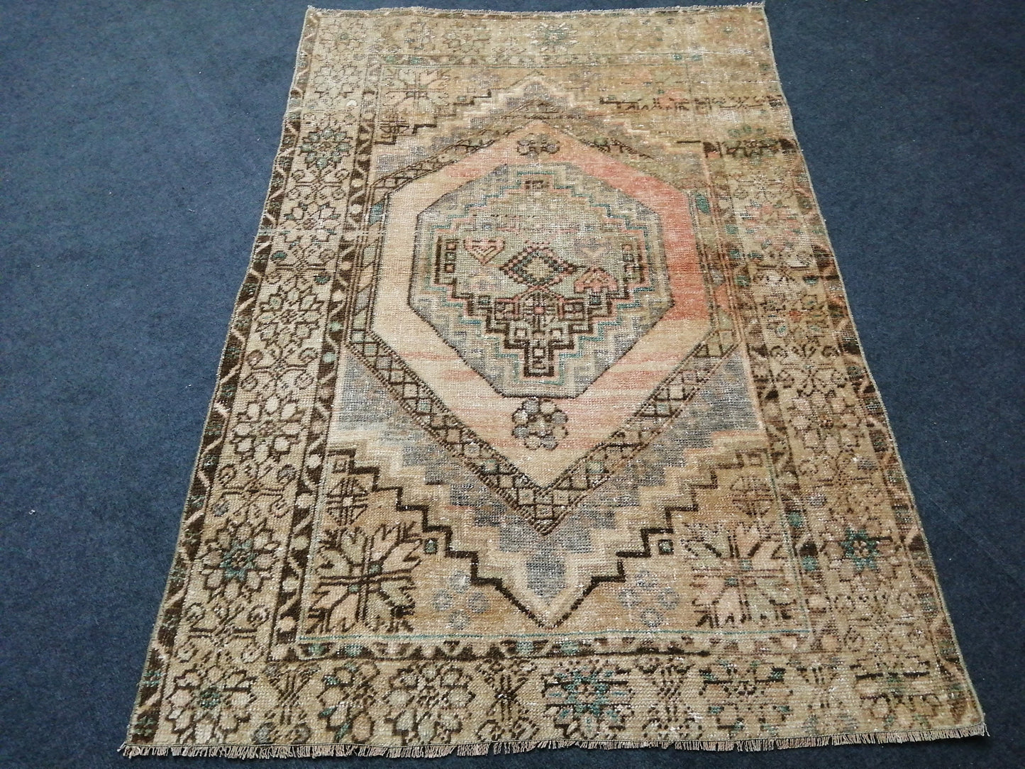 OUSHAK RUG TURKISH Oushak Rug Vintage Oushak Runner Rug Vintage Runner Rug Wool Oushak Rug Hand Made Rugs Vintage Turkish Rug