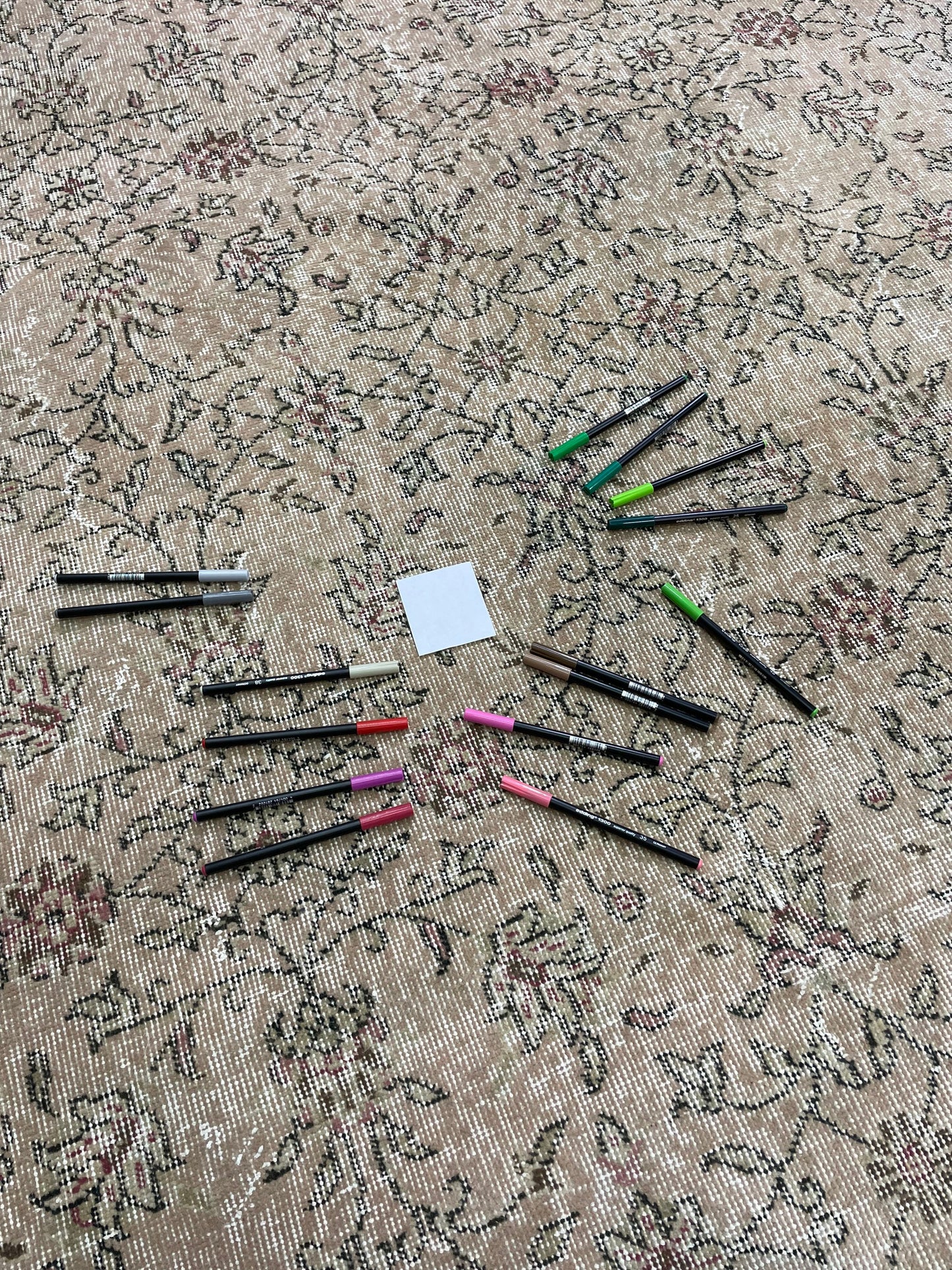 Large Floral 8.2 x 11.4 Rug OUSHAK RUG Distressed Rug 8x12 Vintage Handmade Rugs Hand Knotted Turkish Rug Soft Pink Rose Pink Light Pink