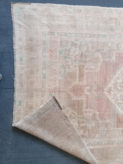 6 x 11 Oushak rug, vintage turkish rug, anatolian vintage rug, vintage rug, handmade rug