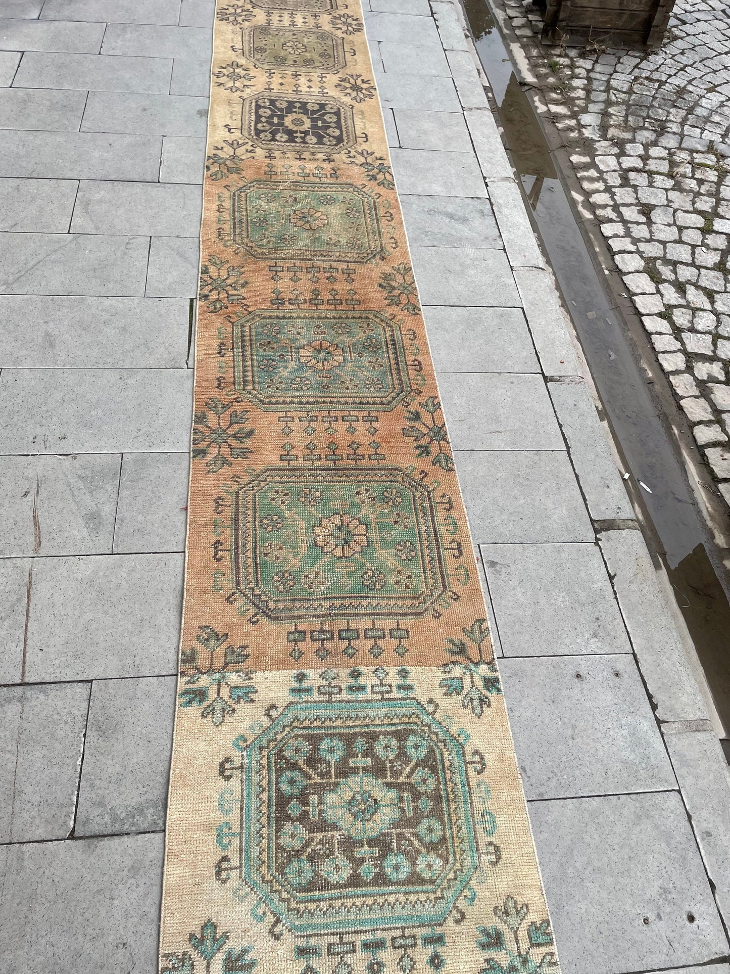 Staircase Runner Rug 2.3 x 26 ft Extra Long TURKISH Runner Rug Vintage Runner Rug Distressed Runner Rug  Runner Hand Knotted Runner