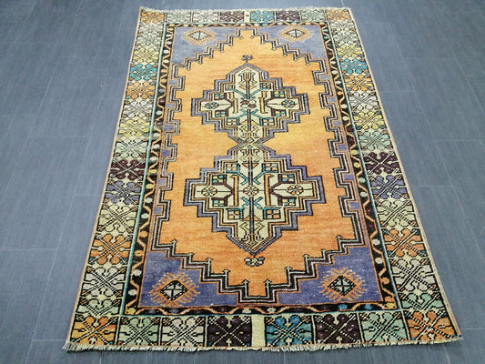 5.5 X 3.6 Rugs, Hand Made Rug, Oushak Rug, Rustic Rug, Bohemian Rug, Rug Runner, Turkish Rug, Farmhouse Rug, Vintage Rug, Wool rug