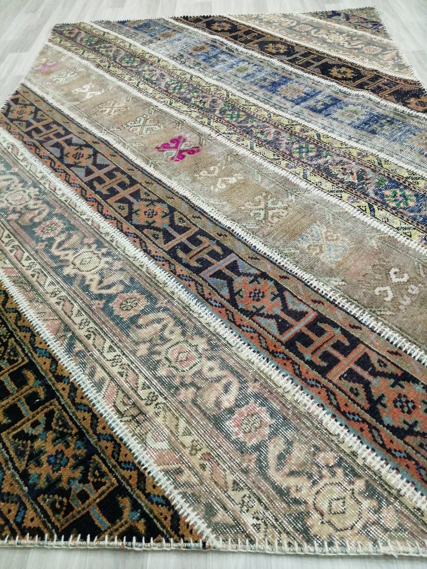 Patchwork Rugs, Hand Made Rug, Oushak Rug, Rustic Rug, Bohemian Rug, Rug Runner, Turkish Rug, Farmhouse Rug, Vintage Rug, Wool rug