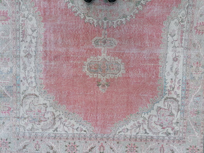 11'x6'7 large oushak rug, living room rug, handmade wool rug, are rug