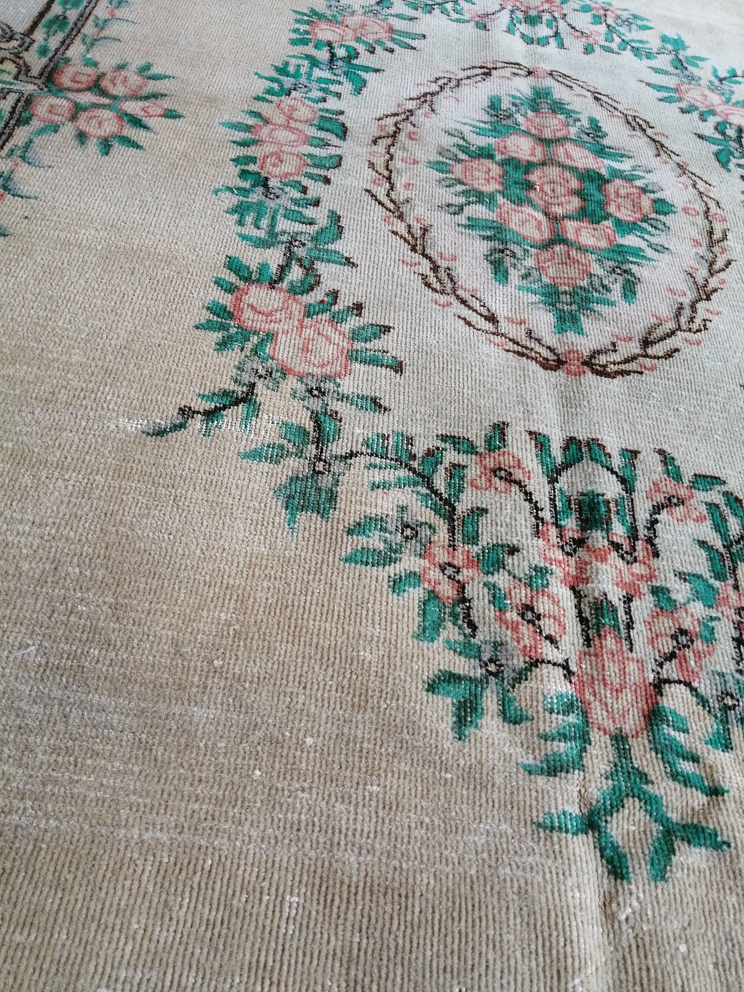 Vintage rugs Turkish Oushak Rug 6x10 Bohemian Rug, Living Room Rug, Oushak Rug, Hand woven Rug, Wool Muted Rug, WOOL Oriental Rugs