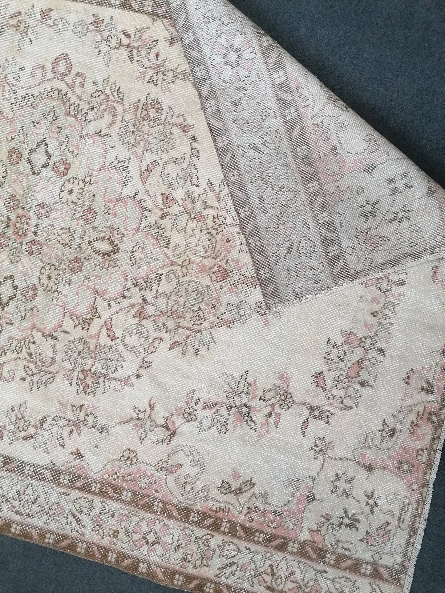 Oushak vintage rug  5'6x7'9 wool rug hand made rug