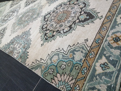 12.8X3.5 Oushak Runner Rug Turkish Runner Rug Vintage Runner Rug Hallway Runner Rug Kitchen Runner Rug Wool Runner Rug Wool Oushak Rug