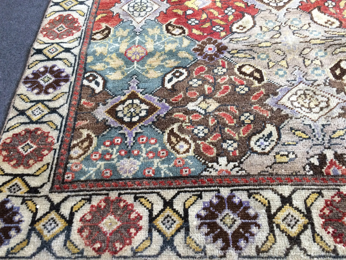 4.9 x 7 OUSHAK RUG TURKISH Oushak Rug Vintage 5x7 Rug Vintage Runner Rug Wool Rug Hand Made Rugs Vintage Turkish Rug