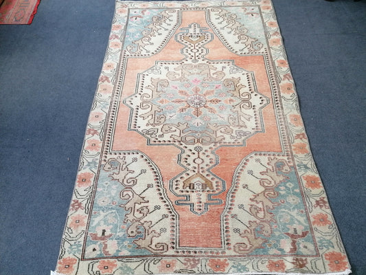Oushak rug turkish rug vintage rug, rug,decorative turkish rug,kitchen rug, bohemian rug,floor rug, traditional turkish decor,7'x4'6 feet