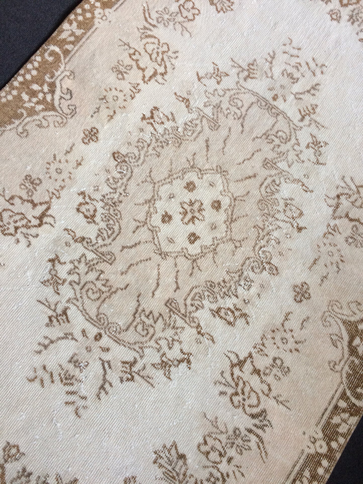 MUTED Oushak Rug, 3x7 Turkish Rug, Oushak Rug, Rustic Neutral Rug, Wool Oushak Rug, Oushak Runner Rugs,Turkish Farmhouse Rug, Vintage Rug