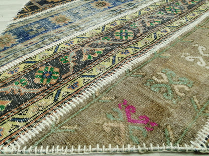 Patchwork Rugs, Hand Made Rug, Oushak Rug, Rustic Rug, Bohemian Rug, Rug Runner, Turkish Rug, Farmhouse Rug, Vintage Rug, Wool rug