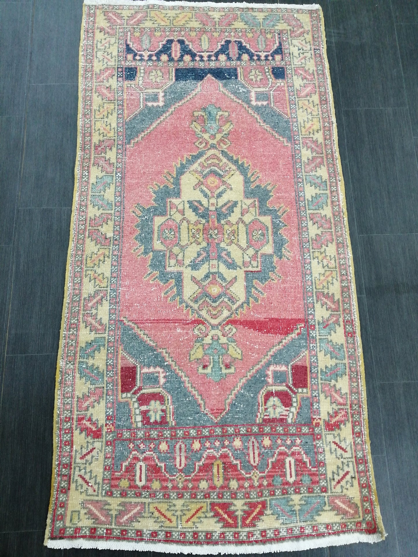 3x6 Rugs, Hand Made Rug, Oushak Rug, Rustic Rug, Boho Rug, Rug Runner, Muted Turkish Rug, Farmhouse Rug, Vintage Rug, Wool rug