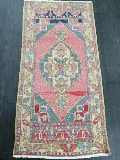 3x6 Rugs, Hand Made Rug, Oushak Rug, Rustic Rug, Boho Rug, Rug Runner, Muted Turkish Rug, Farmhouse Rug, Vintage Rug, Wool rug