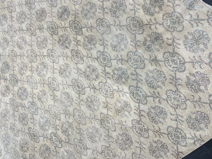 Muted RUG TURKISH 7.4 x 12 Rug Vintage Rug Natural Wool Oushak Rug Handmade Persian Rugs Vintage Turkish Rug Neutral Oriental rug