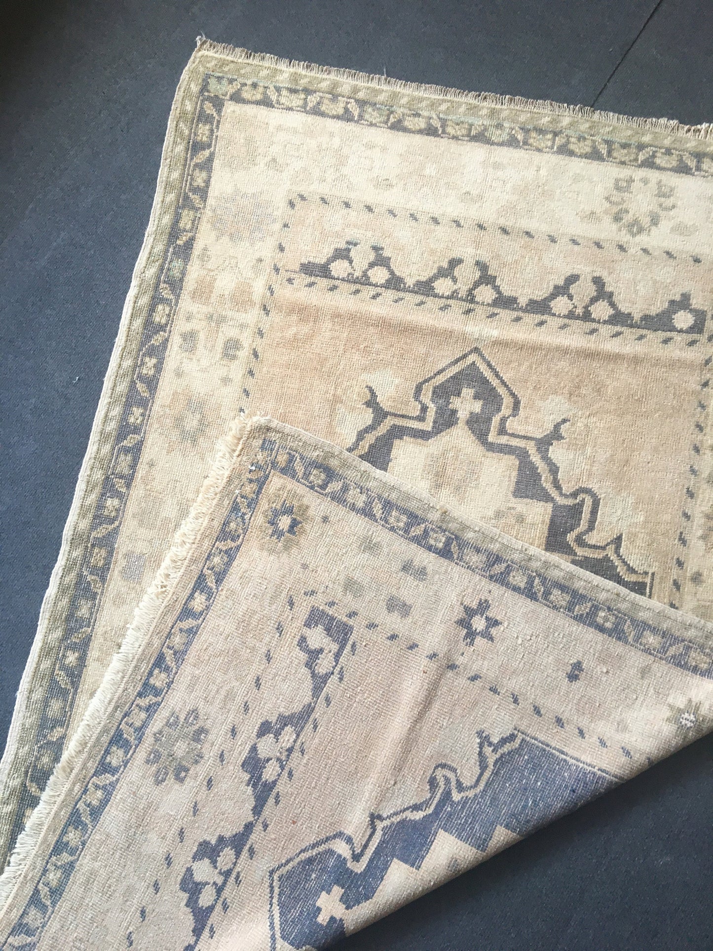 4x6 feet faded color blue turkish living room floor large rug, handmade beige bedroom area wool rug, kitchen wide rug,lounge big size carpet