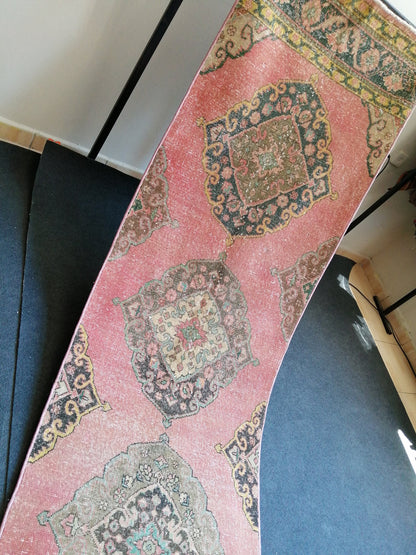 13.5x2.8 Oushak Runner Rug Turkish Runner Rug Vintage Runner Rug Hallway Runner Rug Kitchen Runner Rug Wool Runner Rug Wool Oushak Rug