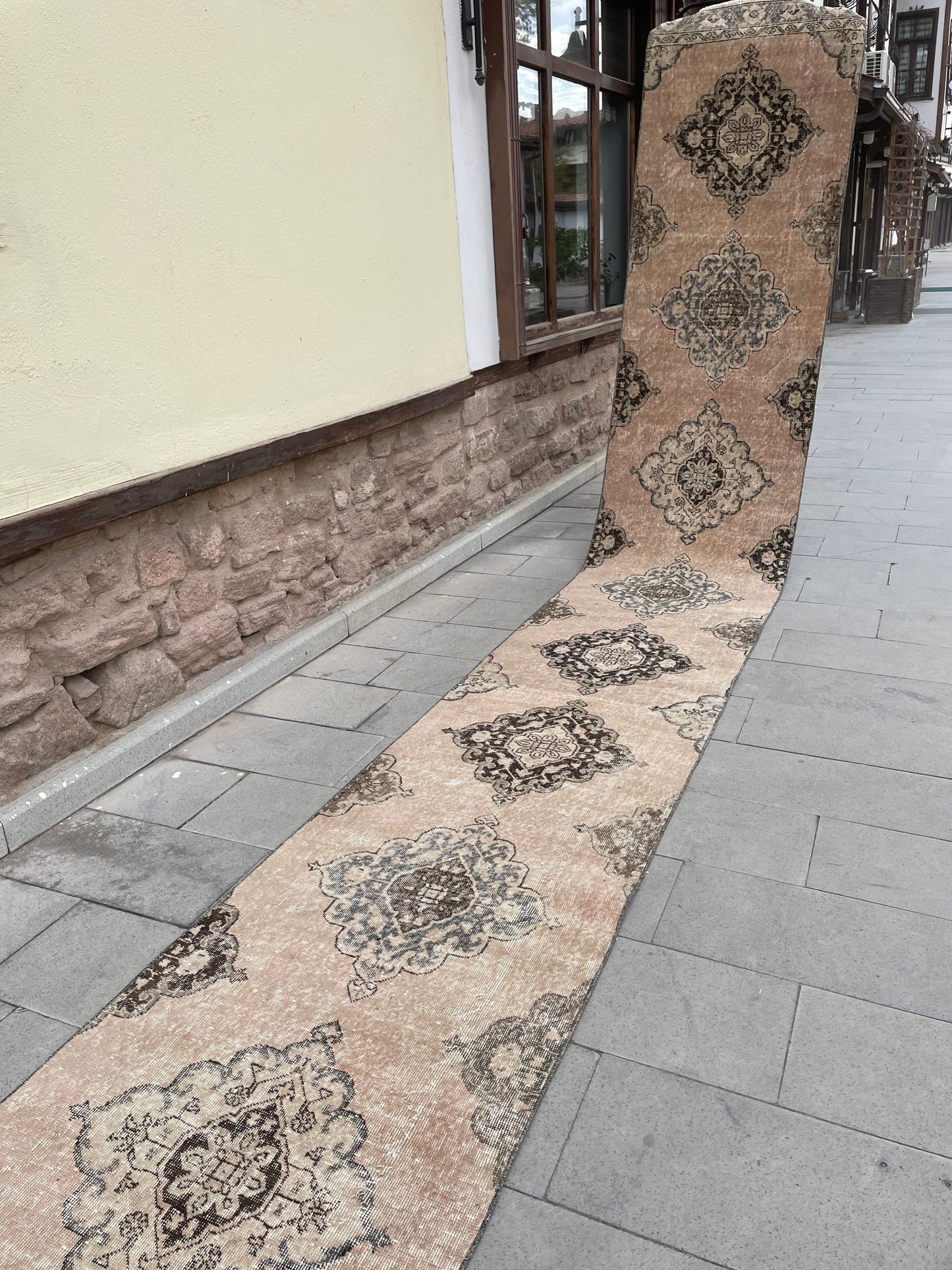 XL Turkish Runner Rug 2.7 x 23.8 ft Vintage Runner Rug Hallway Runner Rug Kitchen Runner Rug Staircase l Runner Rug Extra Long Oushak Runner