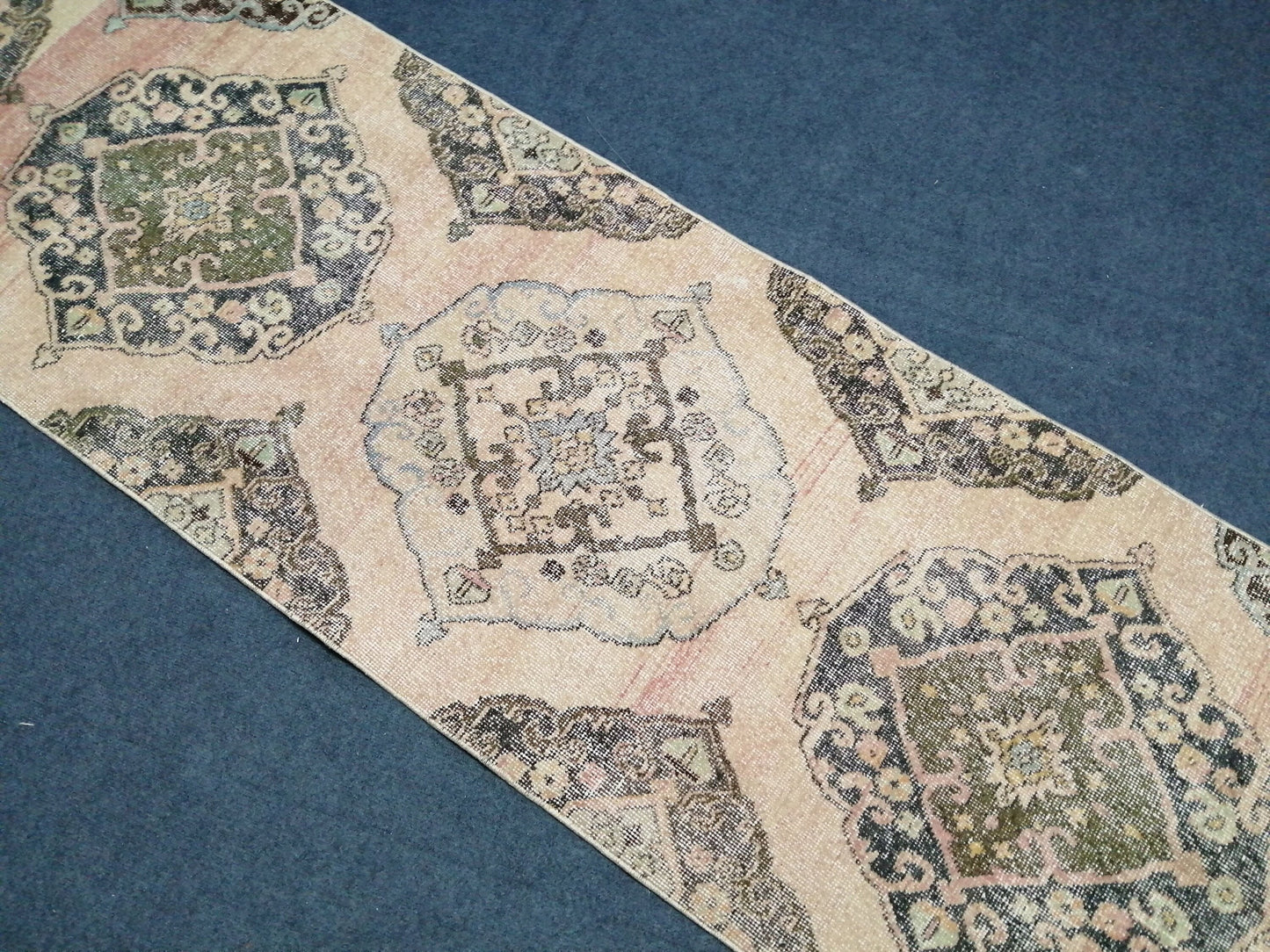 Oushak Runner Rug Turkish Runner Rug 2.6 x 13 Vintage Runner Rug Hallway Runner Rug Kitchen Runner Rug Wool Runner Rug Wool Oushak Rug