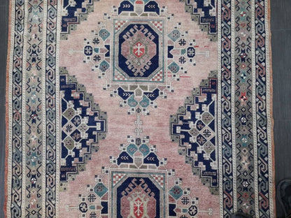 Vintage rug Medium Wool Pile 5 x 11.3 Turkish Rug, Oushak Rug, Quality Wool Rug Hand Knotted Rug , Oriental Rug Fine Knotted rug