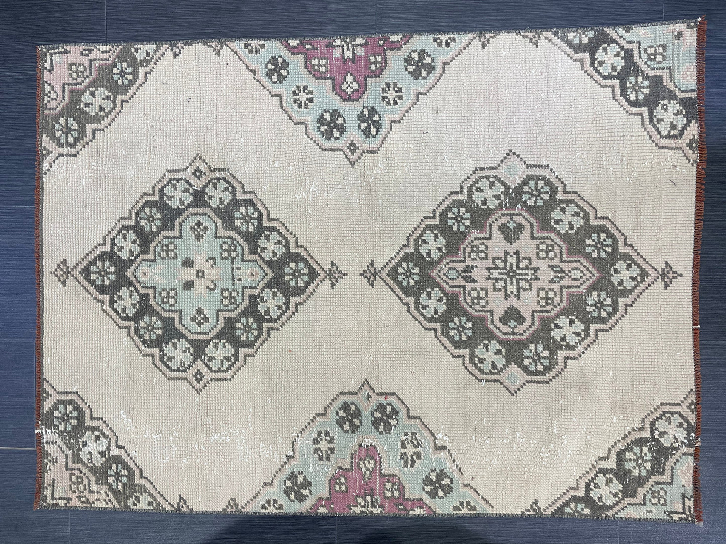 Quality Handmade Rug, 2.8 x 4 Rug, Oushak Rug, Bohemian Rug, Hand Knotted , Turkish Rug, Farmhouse Rug, Vintage Rug, Wool rug