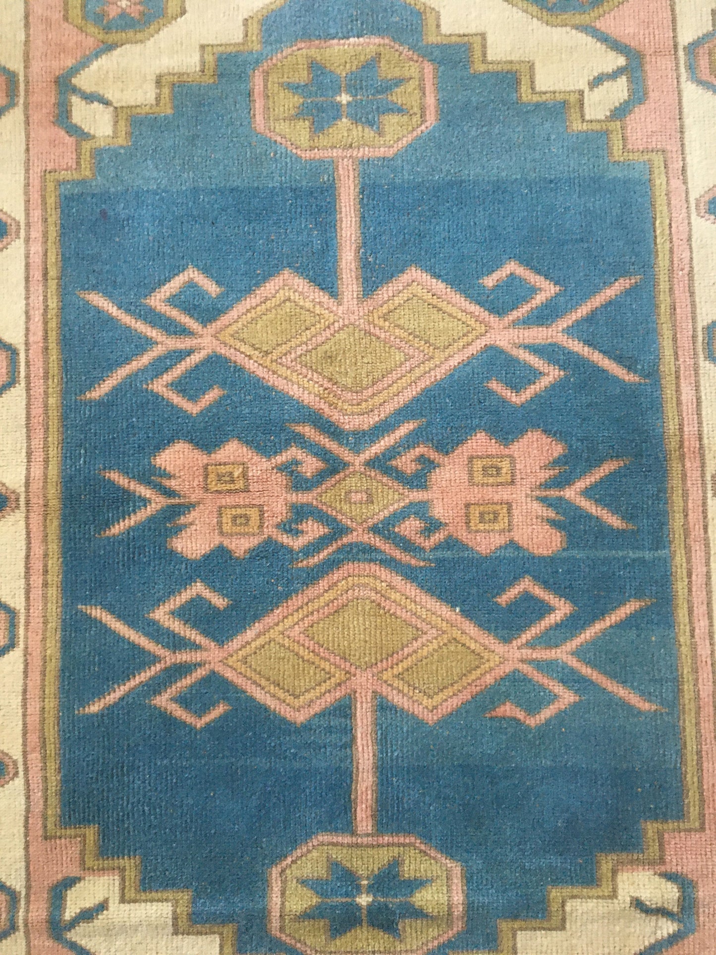 4x6 feet handmade living room area rug, large bedroom floor rug, turkish bathroom rug, hallway big rug, blue wool muted rug, bohemian rugs