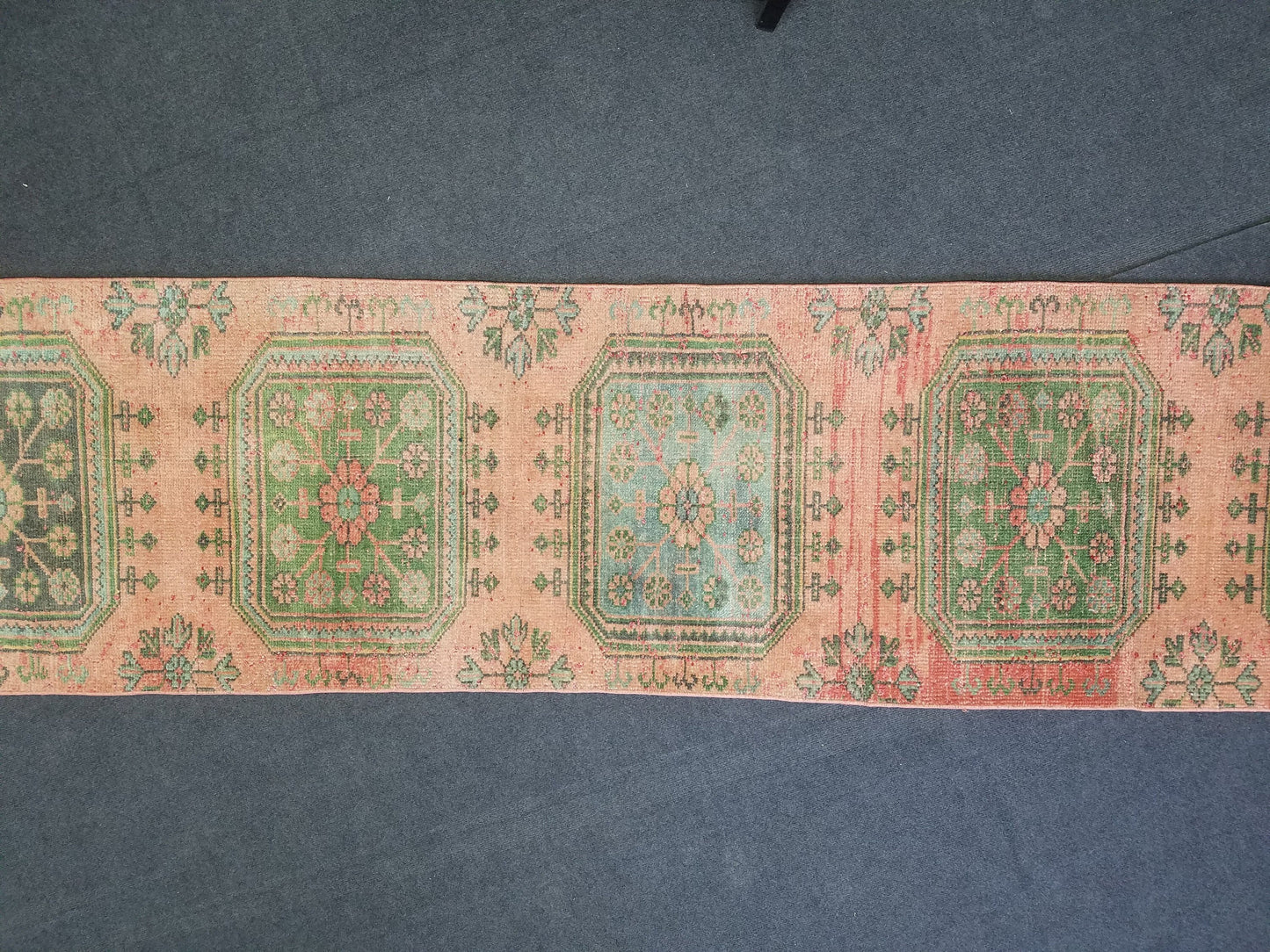 11'5x2'4 oushak turkish runner rug,turkish runner rug,oushak rug,vintage runner rug,kitchen runner rug,vintage oushak rug,