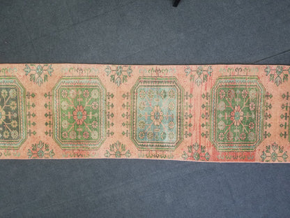 11'5x2'4 oushak turkish runner rug,turkish runner rug,oushak rug,vintage runner rug,kitchen runner rug,vintage oushak rug,