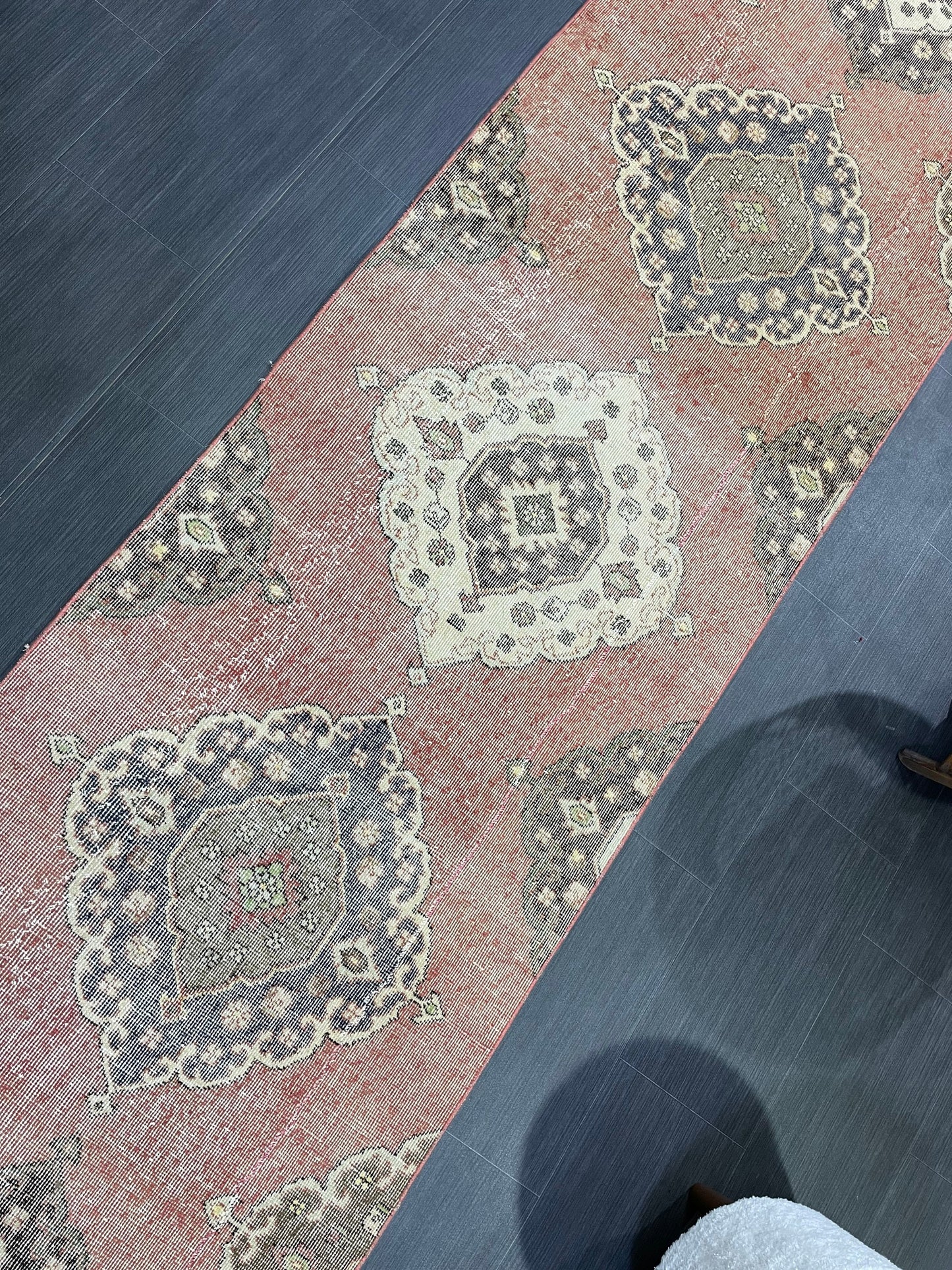 Oushak Runner Rug, Vintage Runner 2.9 x 12.5 Rug, Hallway Runner Rug, Kitchen Runner Rug Wool Runner Rug Wool Oushak Rug