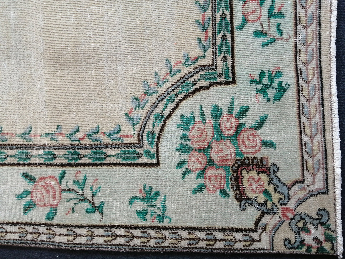 Vintage rugs Turkish Oushak Rug 6x10 Bohemian Rug, Living Room Rug, Oushak Rug, Hand woven Rug, Wool Muted Rug, WOOL Oriental Rugs