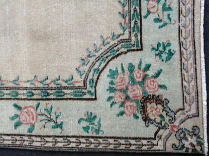 Vintage rugs Turkish Oushak Rug 6x10 Bohemian Rug, Living Room Rug, Oushak Rug, Hand woven Rug, Wool Muted Rug, WOOL Oriental Rugs