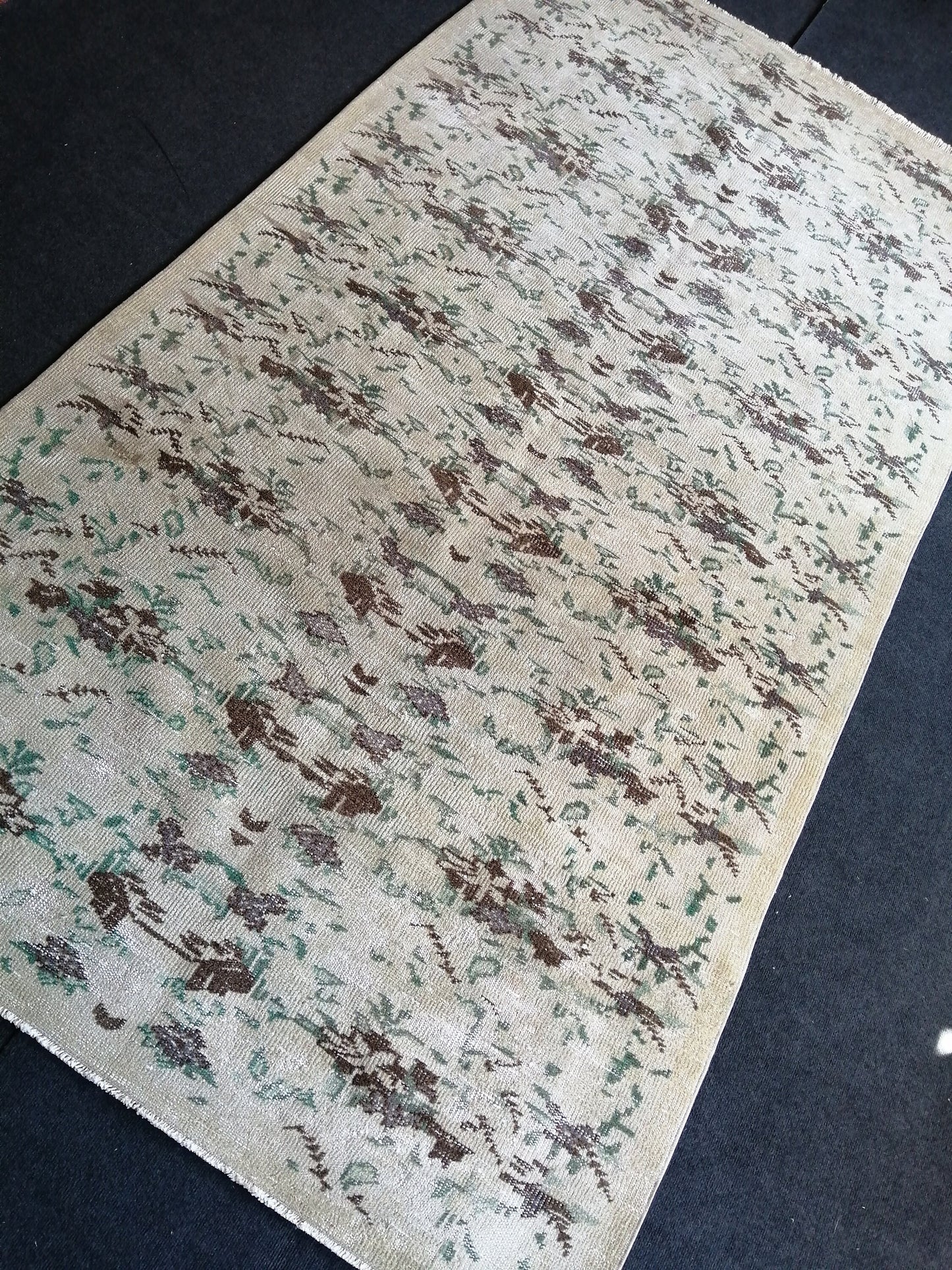 5 x 9.3 Floral Rug, Oushak Rug, Turkish Rug, Hand Made Rug,Oushak antique Rug,Hand woven Rug,Weaving Rug,Ethnic Rug,Kitchen Rug