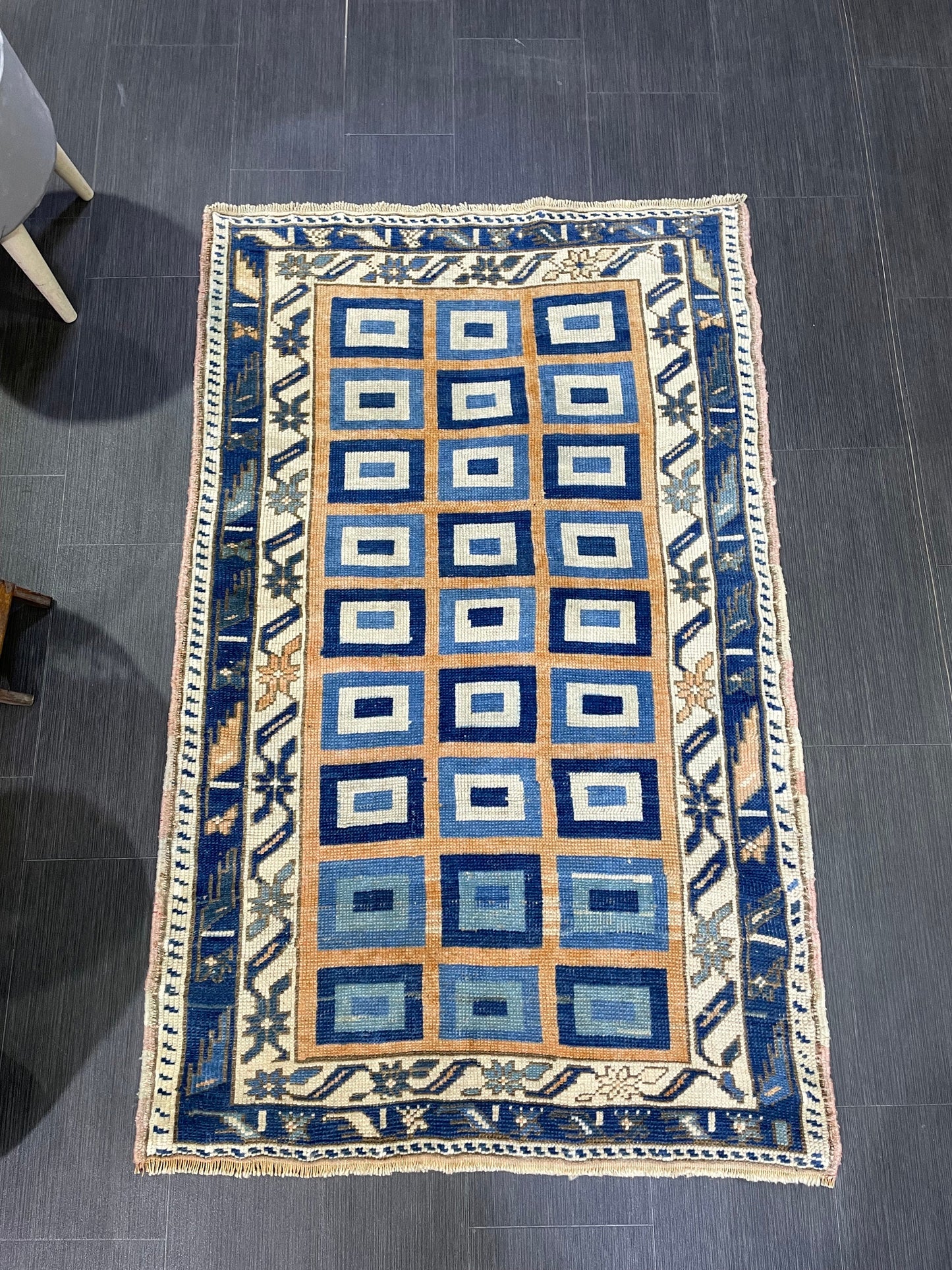 Antique Rug, TURKISH RUG, VINTAGE Rug, Living Room 3.3 x 5.2 Rug, Oushak Rug, Handmade Rug, Earth Tones rug, Persian Rug, farmhouse rug