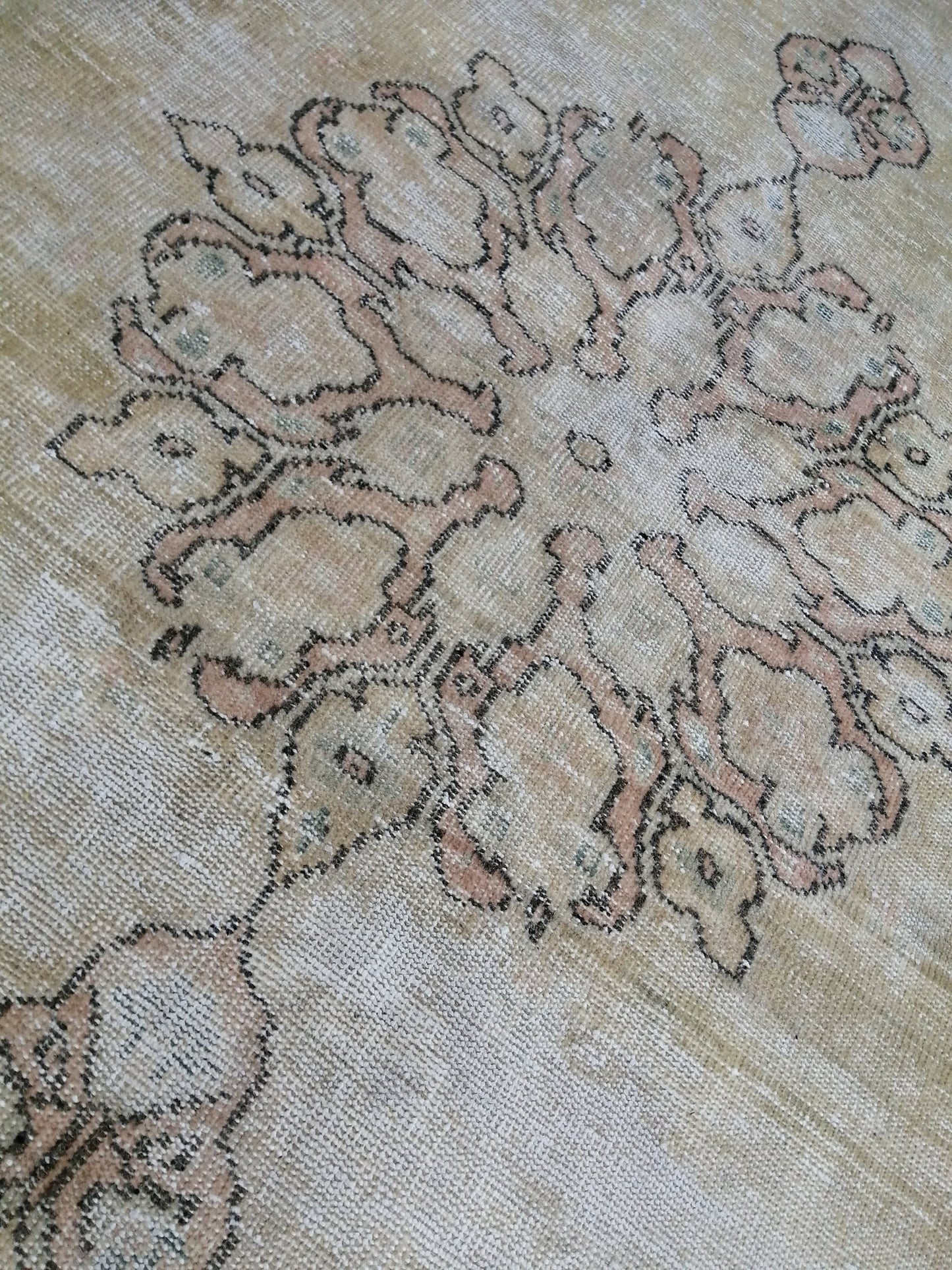 4x9 Oushak Runner Rug Turkish Runner Rug Vintage Runner Rug Hallway Runner Rug Beige Kitchen Runner Rug Wool Runner Rug Wool Rug