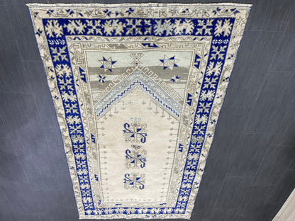 Vintage Turkish RUG Oushak Rug 3.6 x 6.5 Vintage Rug Antique Rug Handmade Rug Hand Knotted Rug Bohemian Rug Wool Rug