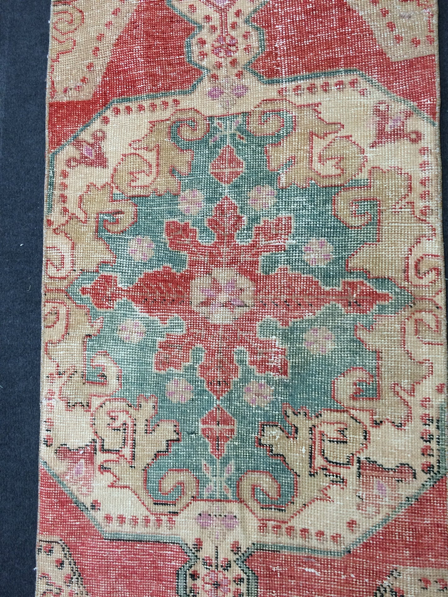 7.2 x 2.6 Turkish Runner Rug, Oushak Rug, Oushak Rugs,  Oushak Runner Rugs, Runner Rug, Vintage Runner Rug, Hand Made Rug