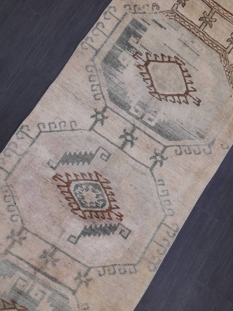 Muted Vintage Runner Rug 2.7 x 10 Muted Turkish Runner Rug Oriental Runner Rug Hallway Runner Rug Kitchen Runner Rug Persian Runner