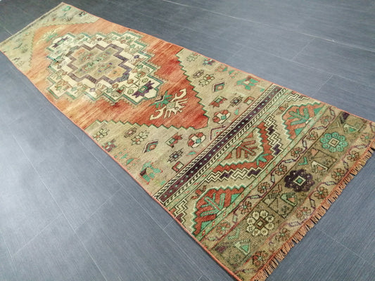9.4 x 2.4 Oushak Runner Rug Turkish Runner Rug Vintage Runner Rug Hallway Runner Rug Kitchen Runner Rug Wool Runner Rug Wool Oushak Rug