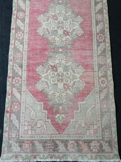 9.9 x 3 Oushak Runner Rug Turkish Runner Rug Vintage Runner Rug Hallway Runner Rug Kitchen Runner Rug Wool Runner Rug Wool Oushak Rug