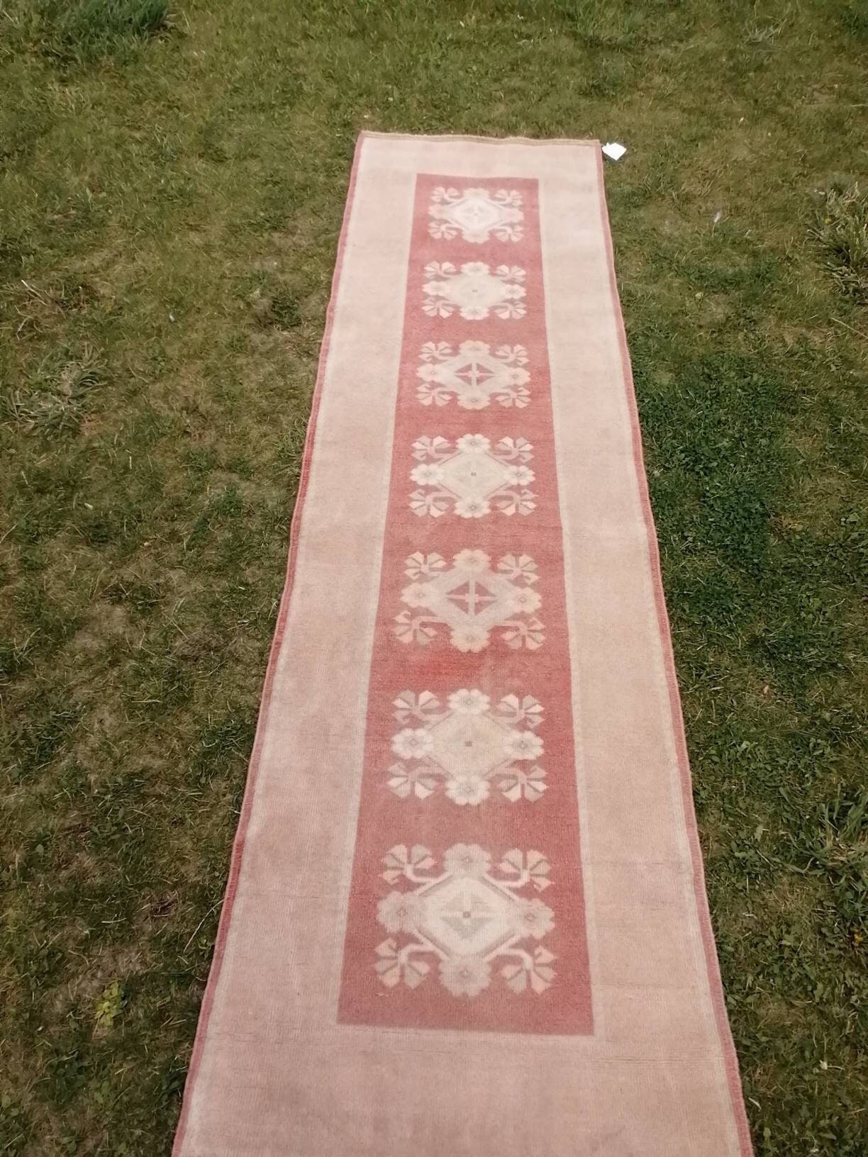 Hallway wool runner 2'5x8'9 turkish runner rug, vintage handmade runner rug, kitchen runner