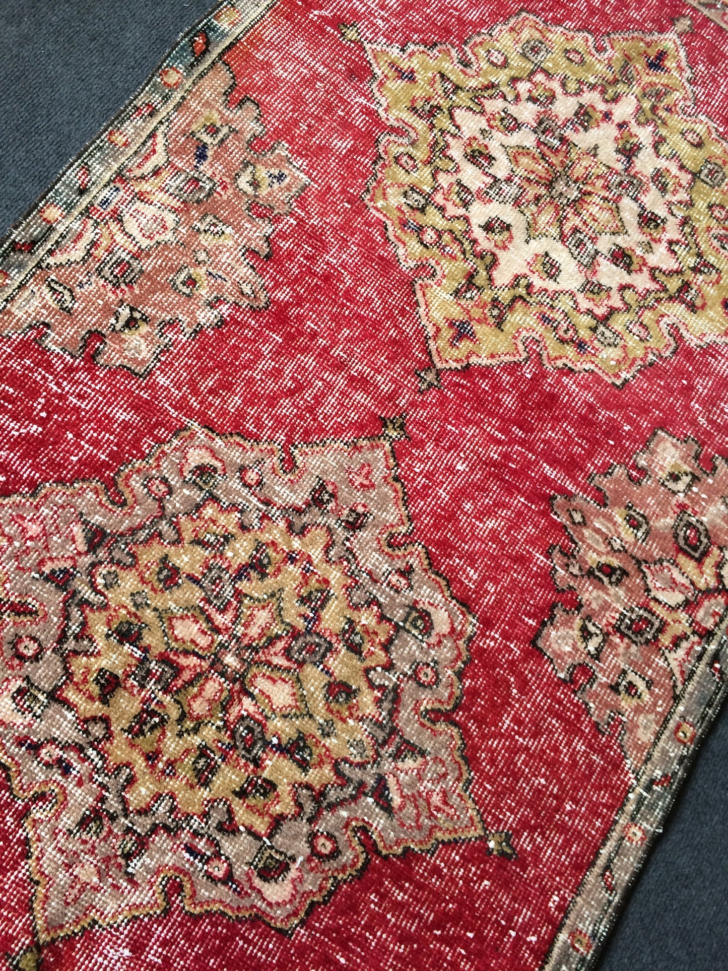 Vintage Mini Rug Small Area Rug Turkish Rug Oushak Rug Hand Made Rug Vintage Rug