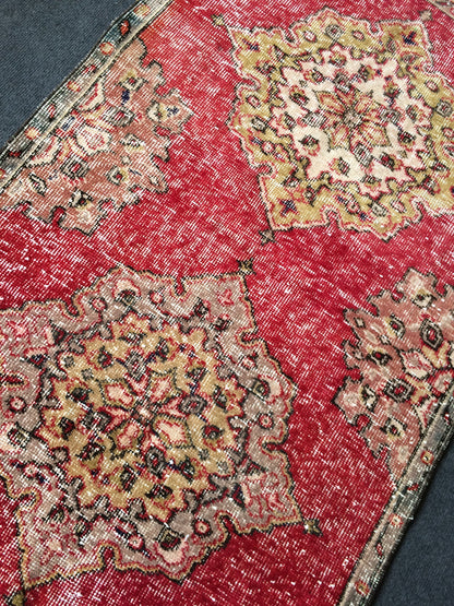 Vintage Mini Rug Small Area Rug Turkish Rug Oushak Rug Hand Made Rug Vintage Rug