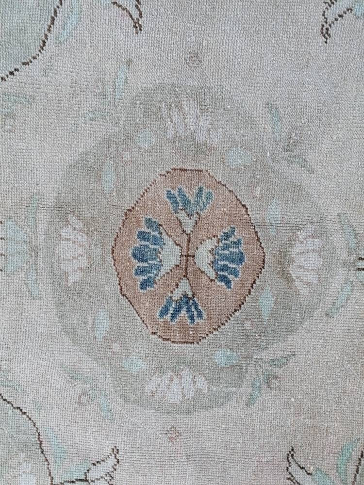 Runner rug,vintage oushak runner 4'7x10'8 neatural hallway runner,vintage runner rug