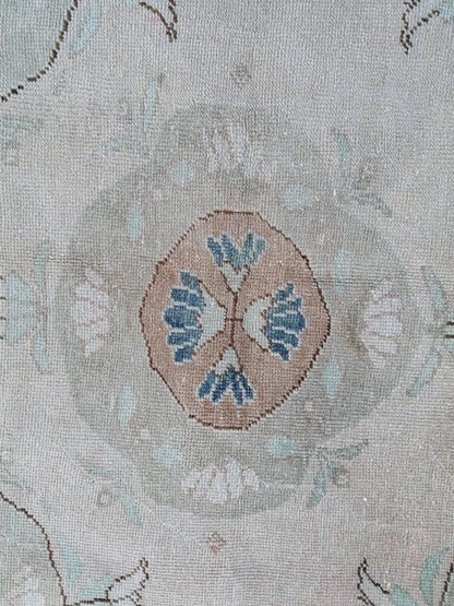 Runner rug,vintage oushak runner 4'7x10'8 neatural hallway runner,vintage runner rug