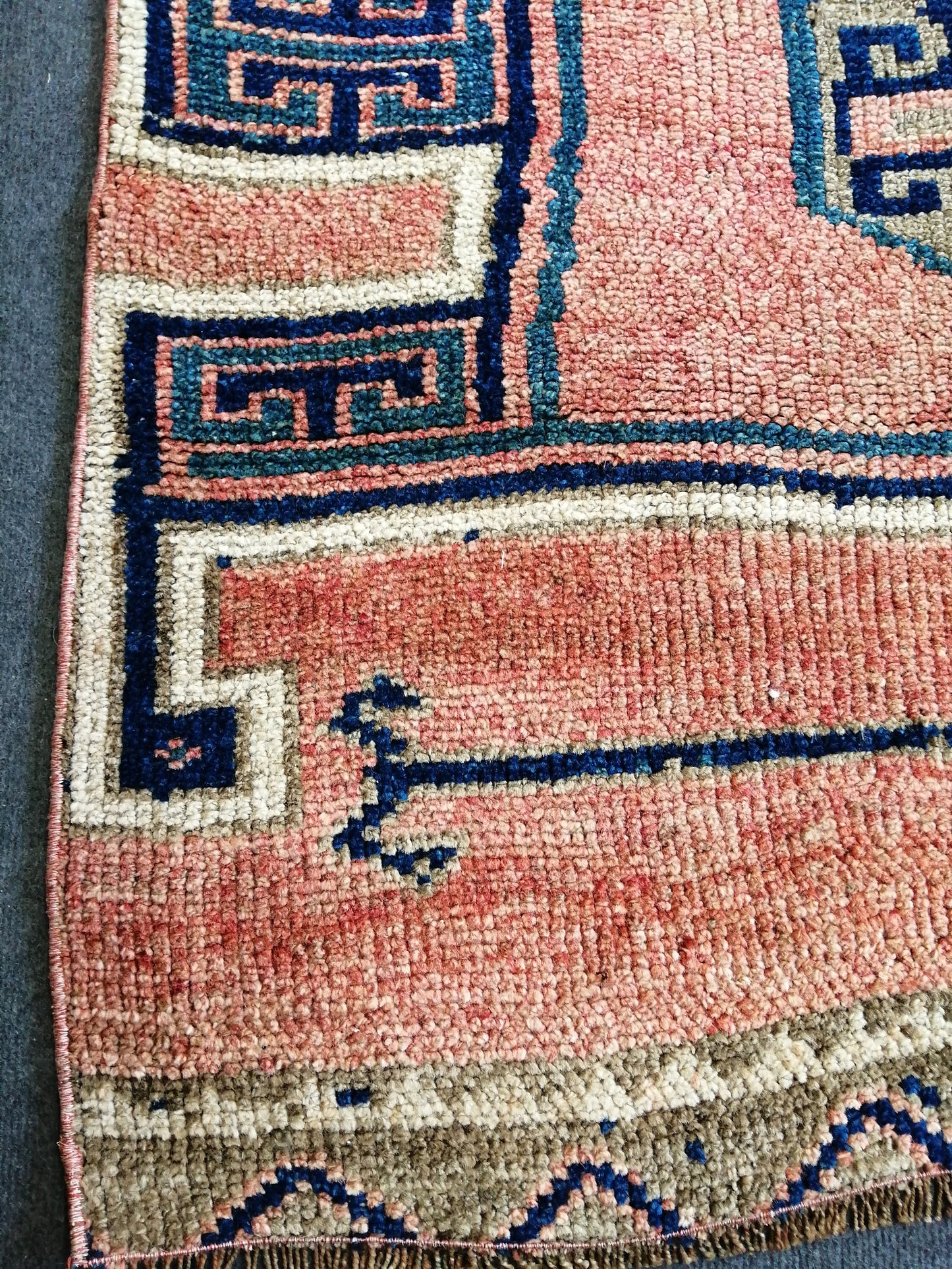 4.3 x 12.7 Large OUSHAK RUG TURKISH Oushak Rug Vintage Oushak Runner Rug Vintage Runner Rug Wool Oushak Rug Handmade Rug Hand Knotted Rug