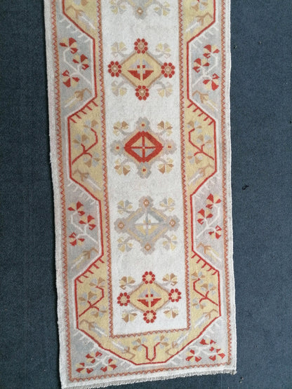 Turkish runner rug, 11'x2'8 runner rug, vintage turkish runer rug, rug, oushak vintage rug, kitchen runner rug,hallway runner rug